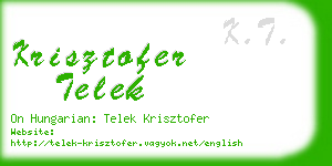 krisztofer telek business card